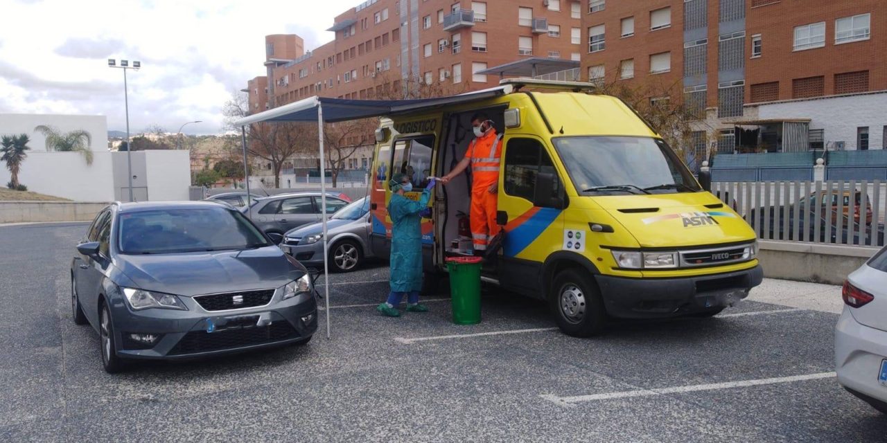 ASM realiza los test móviles de coronavirus en Málaga